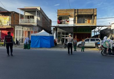 GUNA CIPTAKAN SITUASI ARUS LALIN DI PAGI HARI DALAM KEADAAN AMAN DAN LANCAR SAT LANTAS POLRES ABDYA GELAR GIAT STRONG POINT